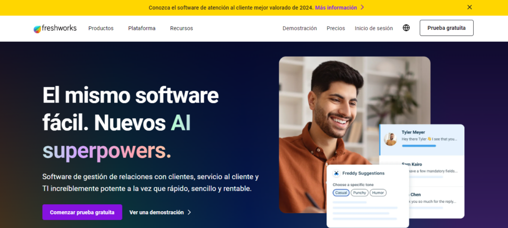 Freshworks, con su herramienta Freshdesk, es otra opción robusta para implementar chatbots en WhatsApp, conocida por su enfoque en la experiencia del cliente y la automatización inteligente. Aquí tienes un paso a paso básico para configurar un chatbot con Freshworks: